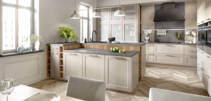Nobilia Chalet Classic German Kitchen in Honed Ivory