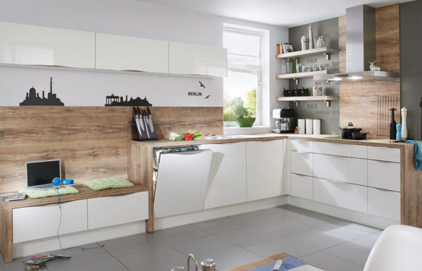 Nobilia Focus Kitchen - Modern handless style in white ultra high gloss finish