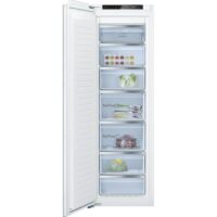 GIN81ACE0 Bosch Upright Larder Freezer Bosch GIN81ACE0 built-in freezer with NoFrost, 212L capacity, E energy rating, 5-year warranty, and sleek built-in design for your kitchen.