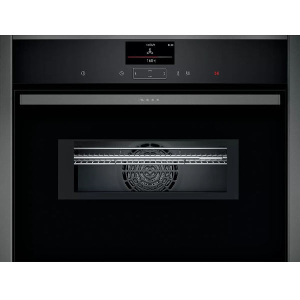 Black NEFF Built-in compact oven with microwave function - Graphite Grey