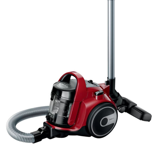 A compact and lightweight Bosch BGC05AAA2 bagless cylinder vacuum cleaner with a modern design, featuring powerful suction and efficient filtration technology.