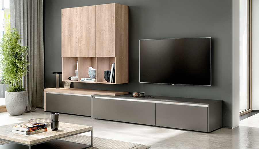 Laser (414) / Natura (744) tv wall unit - Oxford House