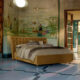 The Eileen bed, a romantic bed with a beautifully curved headboard.