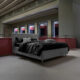 he Sirio bed, a stylish upholstered bed with a contemporary design.