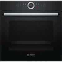 Bosch HBG633NB1 Series 8 built in electric oven in black.