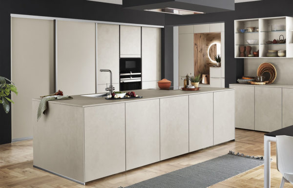 Modern Kitchen - Riva - Nobilia in white concrete