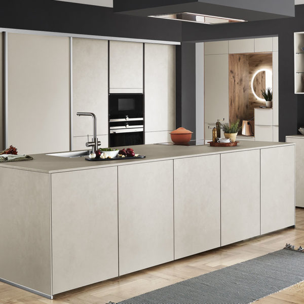 Modern Kitchen - Riva - Nobilia in white concrete