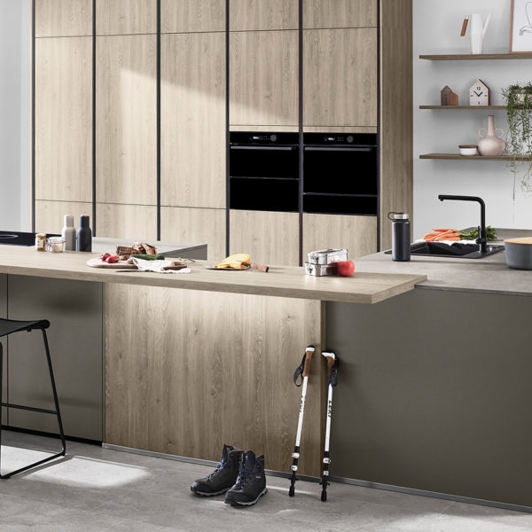 Nobilia Riva Kitchen - Modern handless style - Oak and Grey