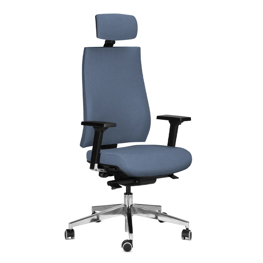 Executive chair with upholstered back