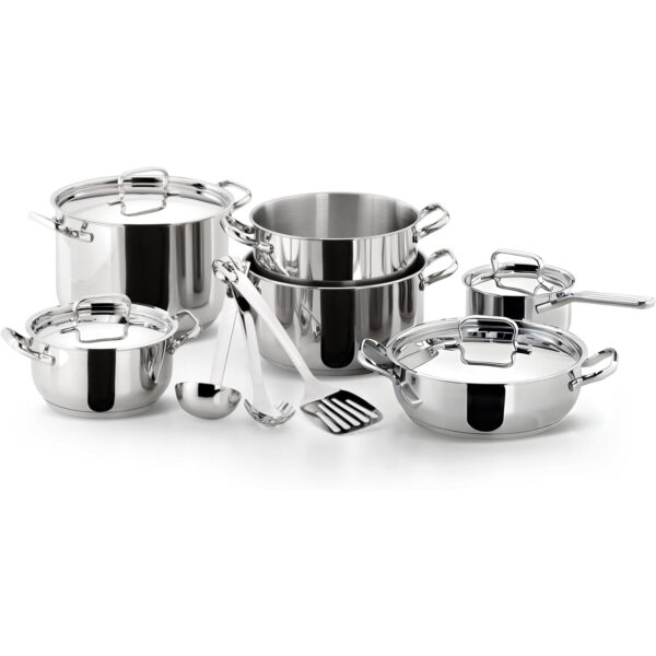 Stainless steel cookware set by Lagostina