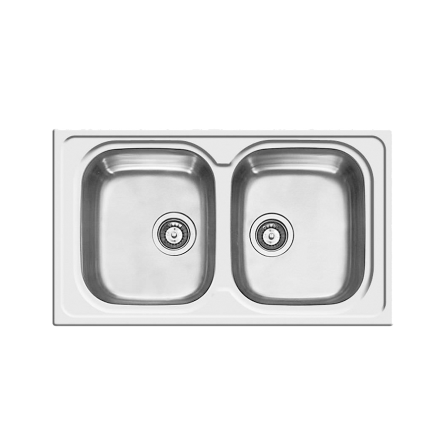 Overmount 2 bowl Sink Stainless Steel