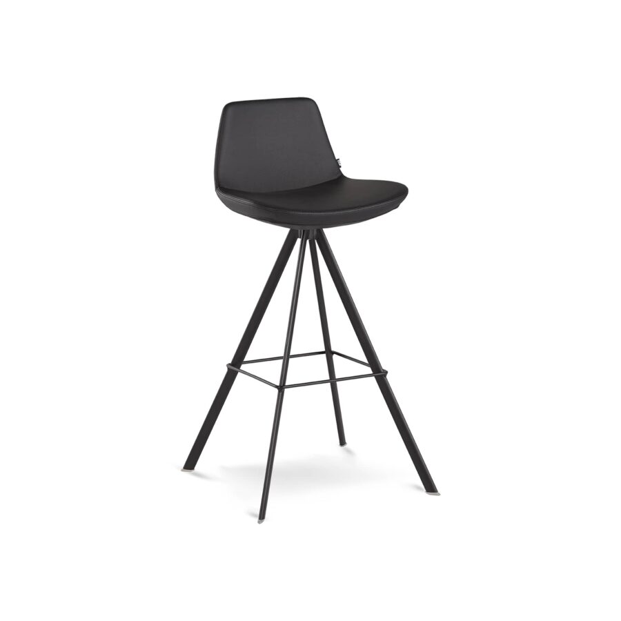Dark fabric barstool