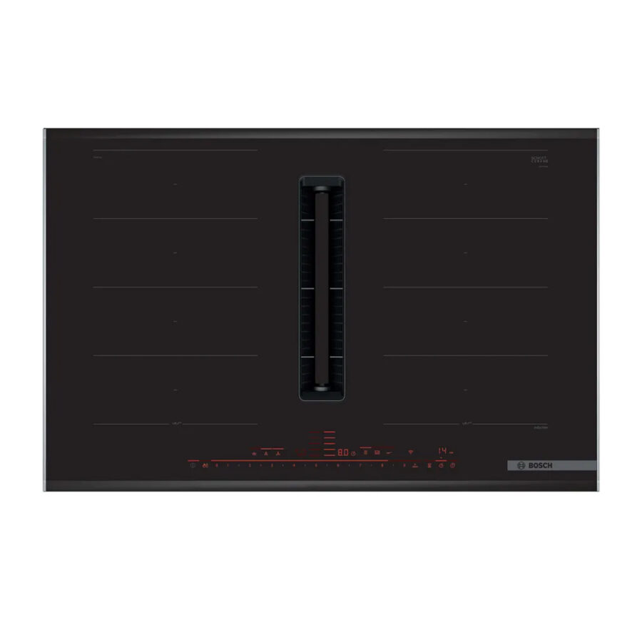 Bosch PXX875D67E 80 cm venting induction hob with integrated ventilation and advanced cooking features
