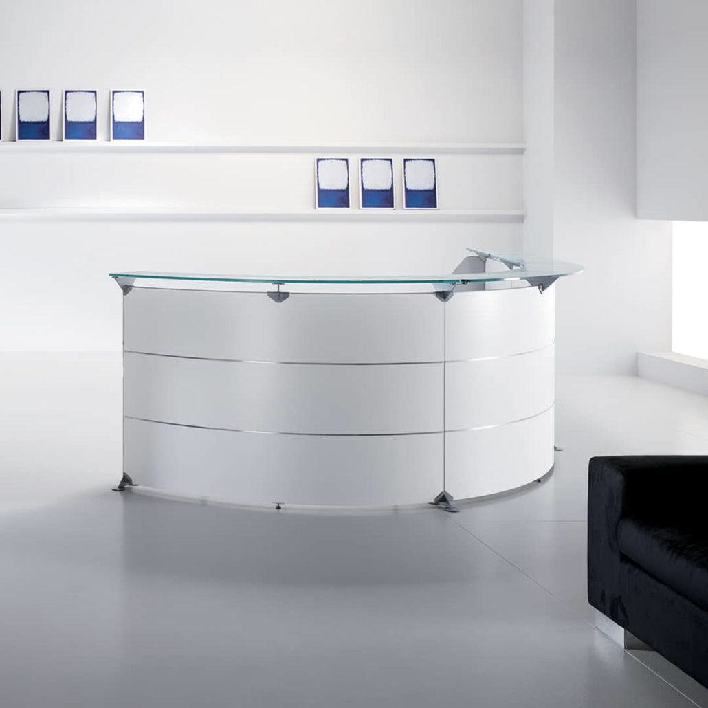 Sleek and sophisticated reception desk