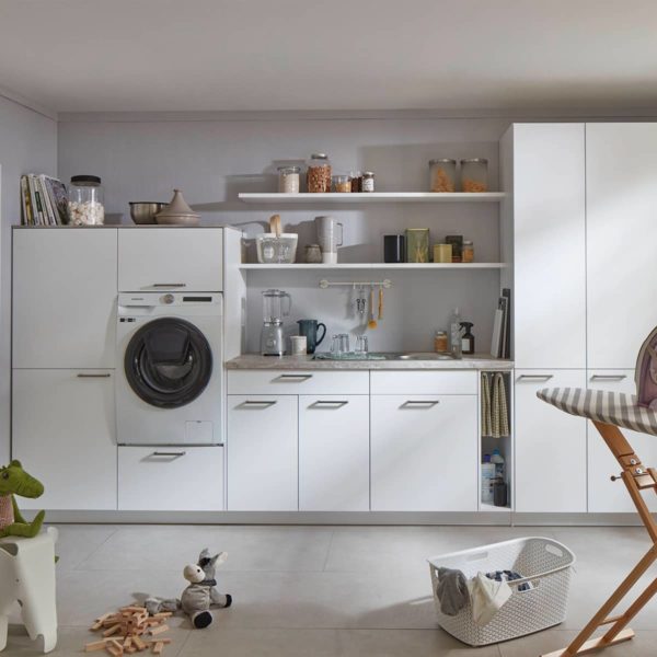 White laundry room furniture