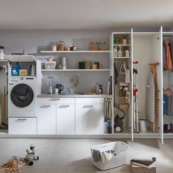 Storage utility laundry room