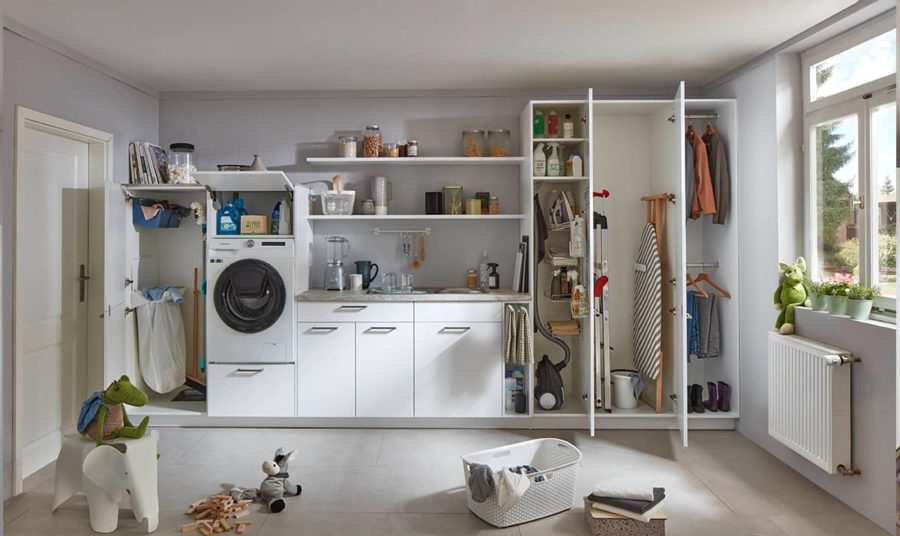 Storage utility laundry room