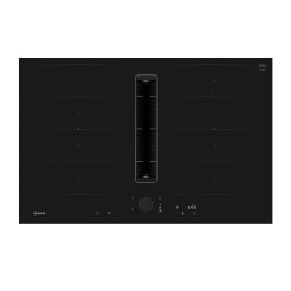 Induction hob with integrated ventilation system to serve as a two in one appliance.