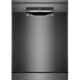 Free-standing 60 cm dishwasher in brushed black steel with anti-fingerprint finish, flexible loading, smart features, and ultra-quiet operation.