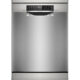 Free-standing 60 cm dishwasher in brushed steel with anti-fingerprint finish, energy-efficient, extra cleaning zone, and smart remote control.