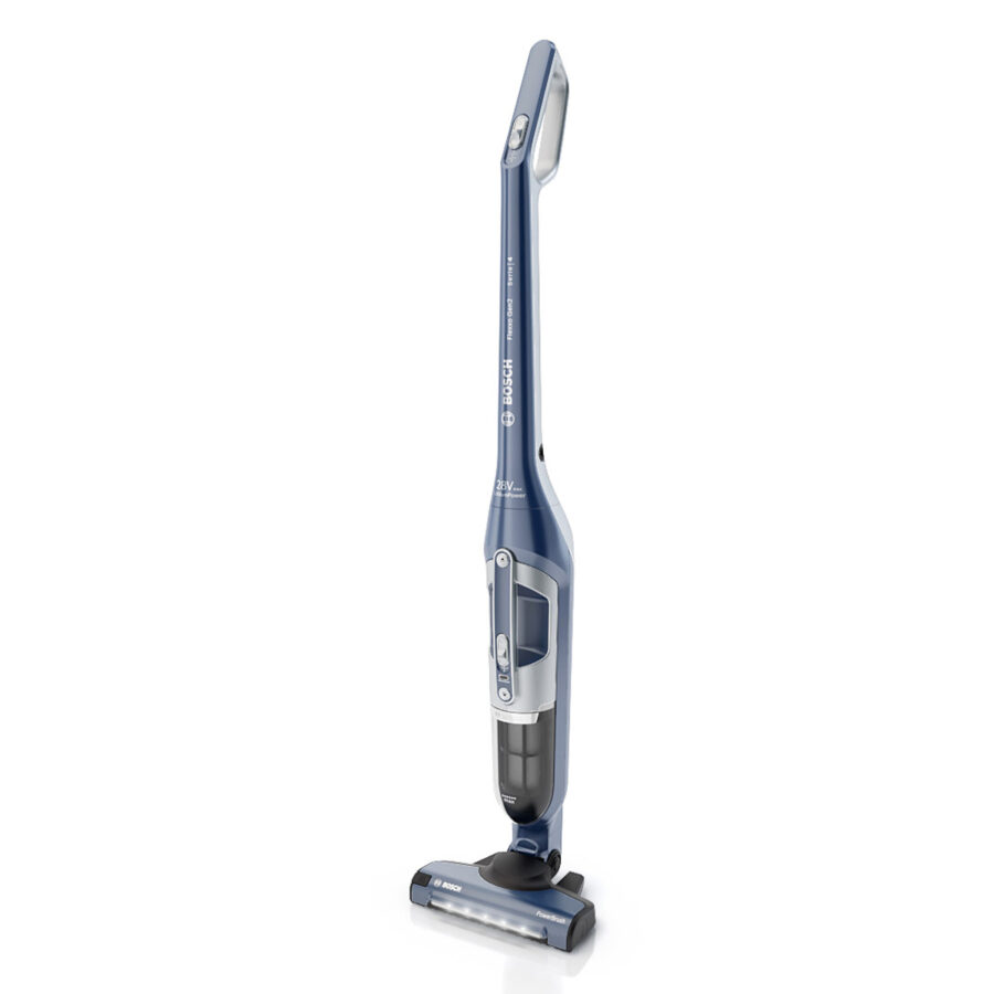 Bosch BCH3K2851 cordless 2-in-1 vacuum cleaner with accessories.