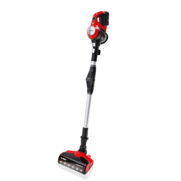 Bosch BCS711PET cordless vacuum cleaner, red, for pet hair.