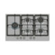 Bosch PGM7B5K90 75 cm gas hob with 5 burners and stainless steel design.