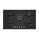 Neff T27PIQ4S0 gas hob with FlameSelect, Wok burner, removable knobs, ComfortClean cast iron supports, and gas safety cut-off.