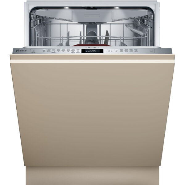 NEFF S177ZCX01E fully integrated dishwasher with sliding hinges and Home Connect.