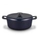 Brabantia Dutch Oven XL 28 cm in Night Blue with self-basting lid and enamel finish for flavourful family-size cooking