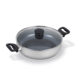 Brabantia Indu+ 28 cm skillet in Cool Grey with ceramic non stick coating recycled aluminium and soft grip heat resistant handle