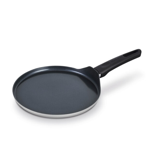 Brabantia Indu+ 24 cm Pancake Pan in Cool Grey with non stick coating and low sides for perfect flipping every time