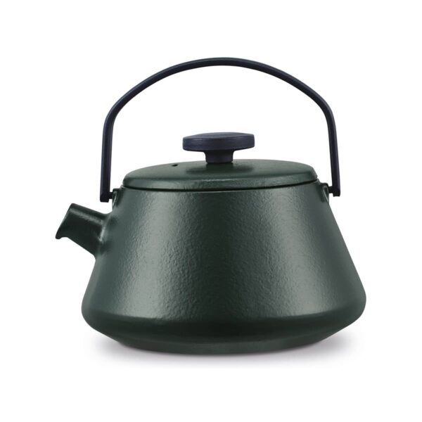 Brabantia T-Time 12 cm teapot in Pine Green with fine tea strainer, drip-free spout and foldable handle for compact storage