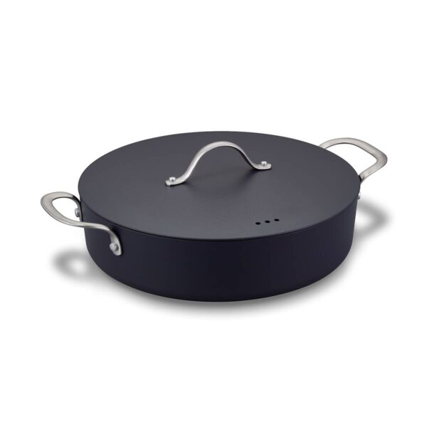 Brabantia Zenn Saute Pan 28 cm with lid stainless steel handles ceramic non stick surface and recycled aluminium base