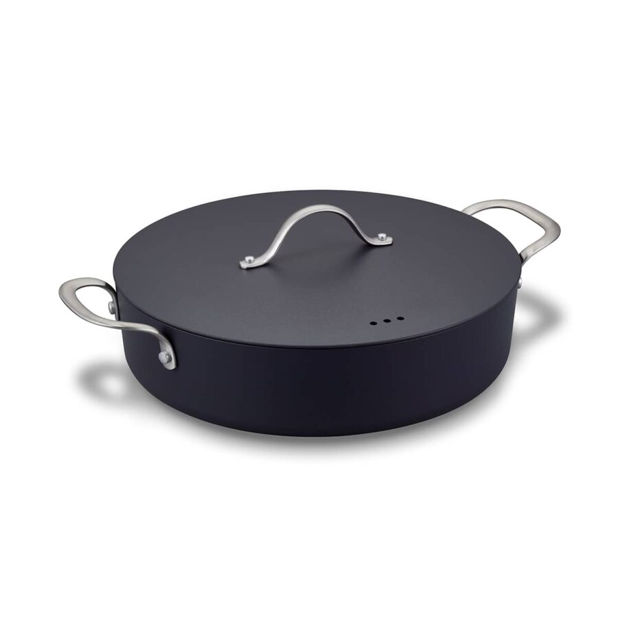 Brabantia Zenn Saute Pan 28 cm with lid stainless steel handles ceramic non stick surface and recycled aluminium base