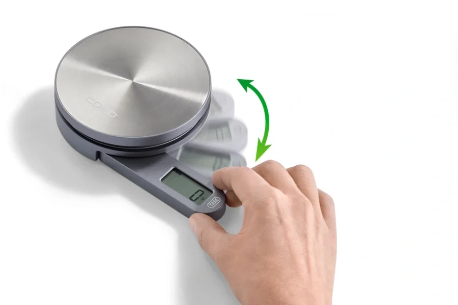caso kitchen scale on a white background showing one of its main features