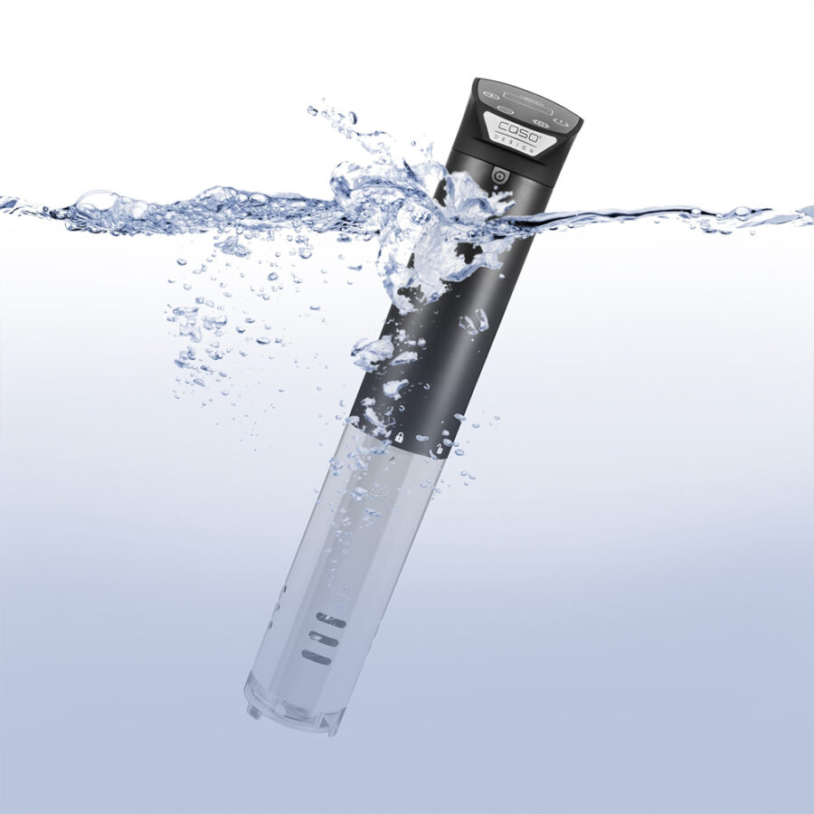Caso Sous Vide Stick submerged in water.