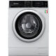 Front view of Sangiorgio F914CA9 washing machine on white background with Italian flag and 'Made in Italy' label