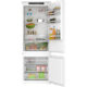 Bosch KBN96VSE0 built-in fridge-freezer open, showing shelves with fruits, vegetables, drinks and frozen food.