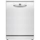 Bosch SMS2HTW06E 60cm dishwasher closed and panel showing programmes.