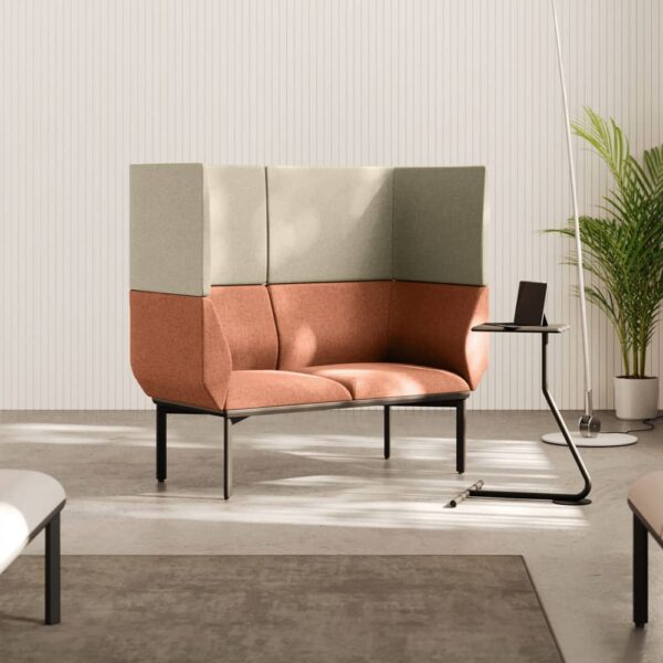 two seater, high back collaborative bench