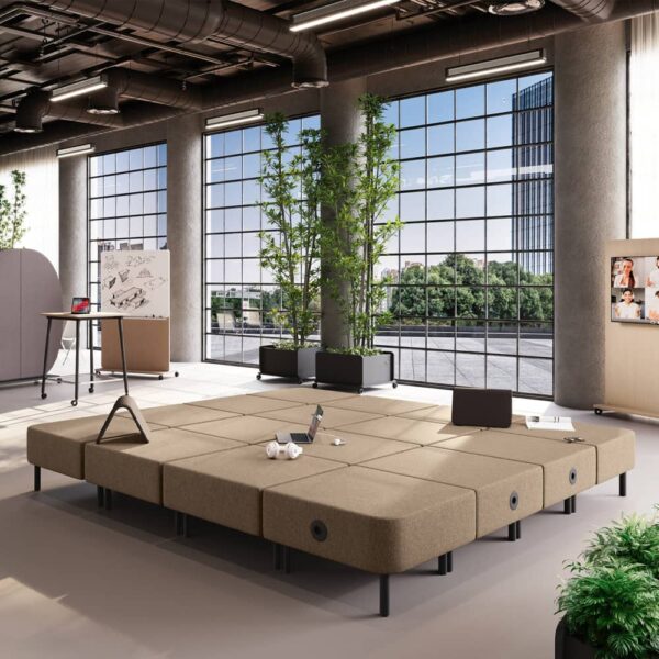 Modular collaborative seating by LAS.