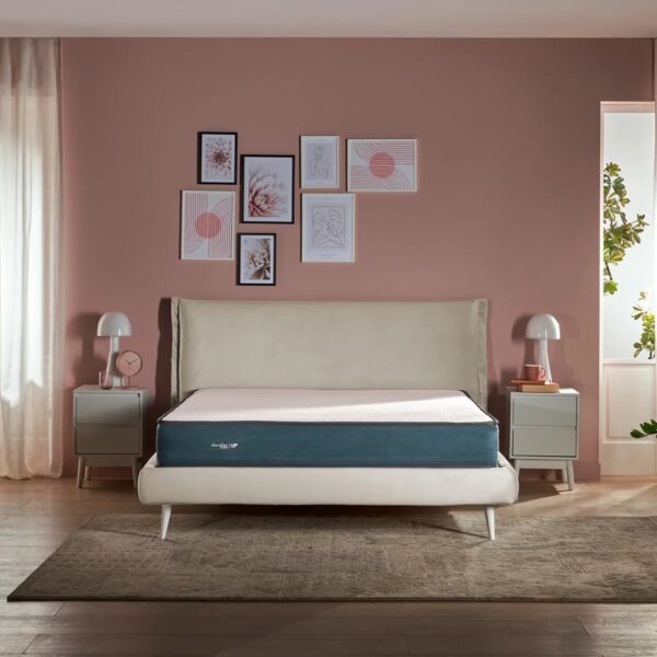 Dorelan Iris Mattress on light cream bed