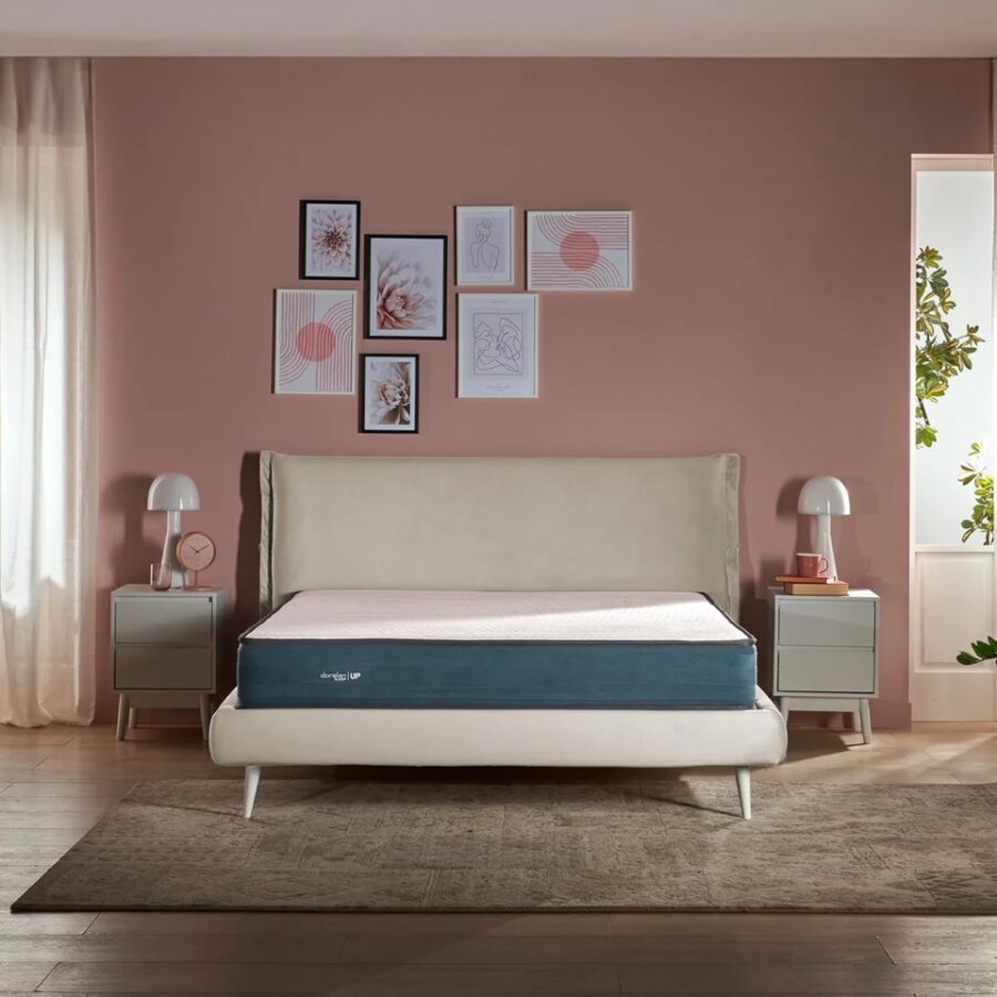 Dorelan Iris Mattress on light cream bed