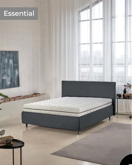 Pure mattress on Dorelan grey bed
