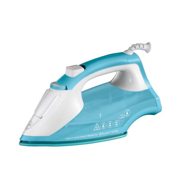 Light Blue and White Steam Iron