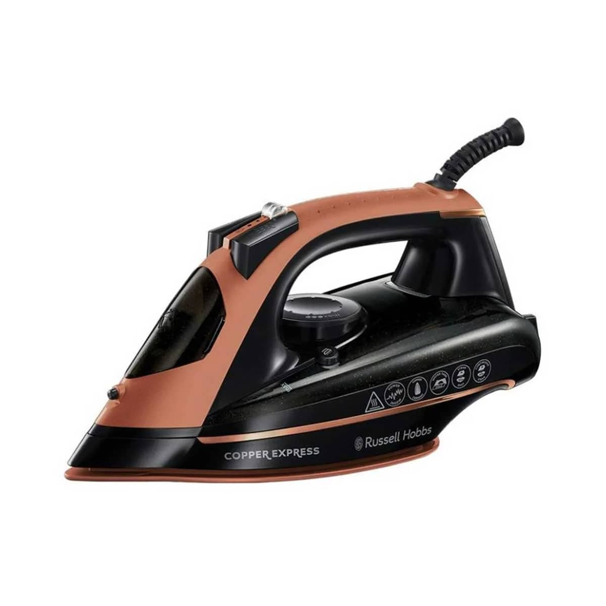 Russell Hobbs Copper Iron 23975-56 Black and copper accent colours on Russell Hobbs Iron.