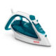Steam iron in white and turquoise