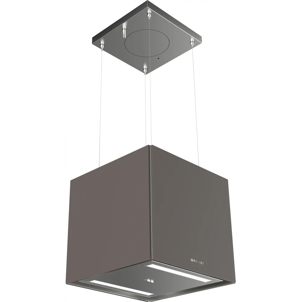 Faber Soft Cube island cooker hood grey F40 design