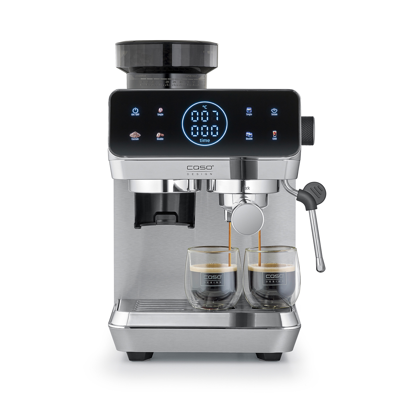 Caso Espresso Gourmet & Grind espresso machine with built-in grinder
